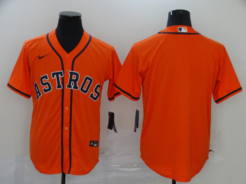 Men's Houston Astros Orange Cool Base Stitched MLB Jersey